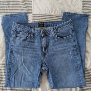 Just Black Cropped Jeans with Ankle Zipper